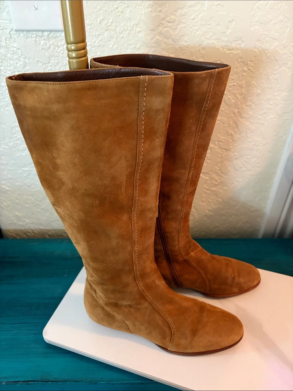Jimmy Choo Tall Suede Over-the-Knee Boots in Cognac